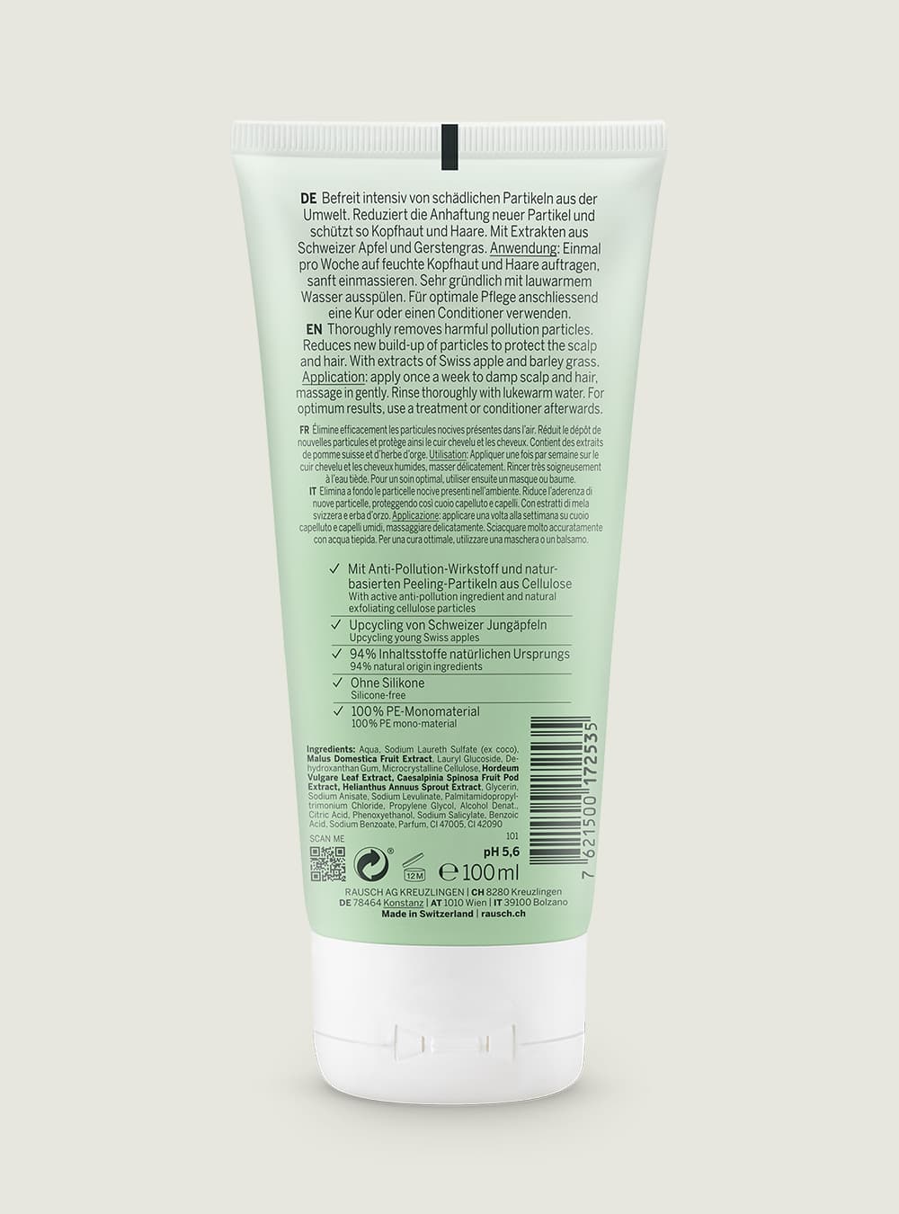 Rausch Swiss Apple Anti Pollution Peel Shampoo 100ml