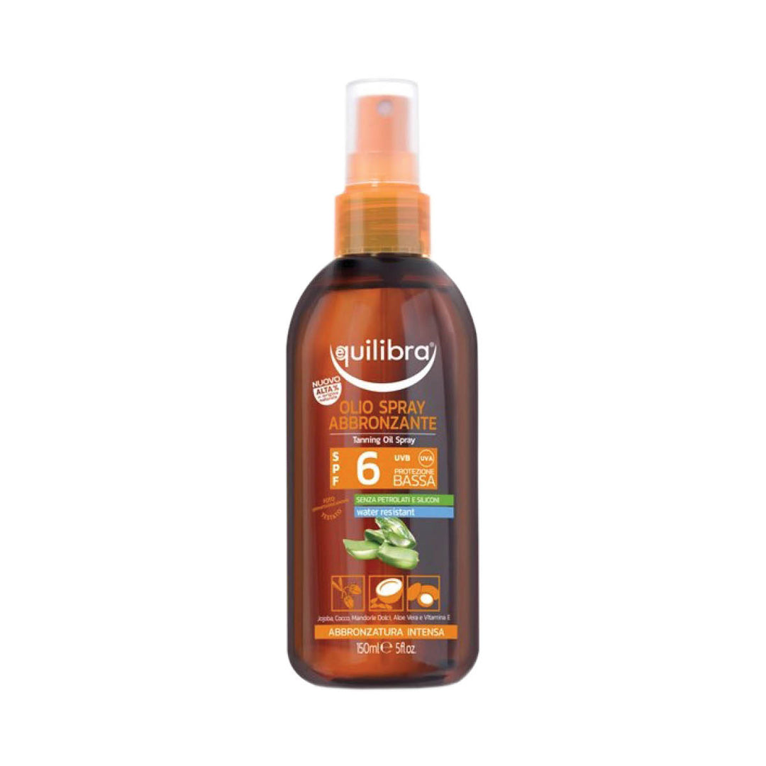 Equilibra ALOE SUN SPF6 TANNING OIL SPRAY 150ML