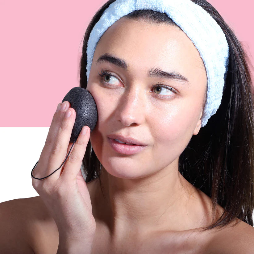 Многоразовая упаковка губки с древесным углем Konjac After Spa