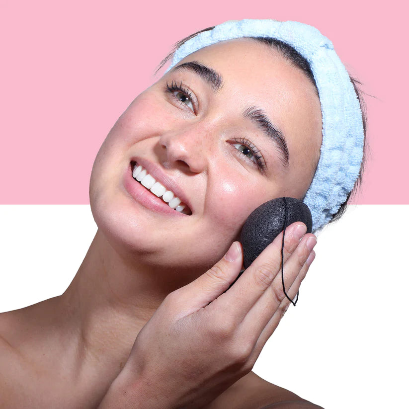 Многоразовая упаковка губки с древесным углем Konjac After Spa