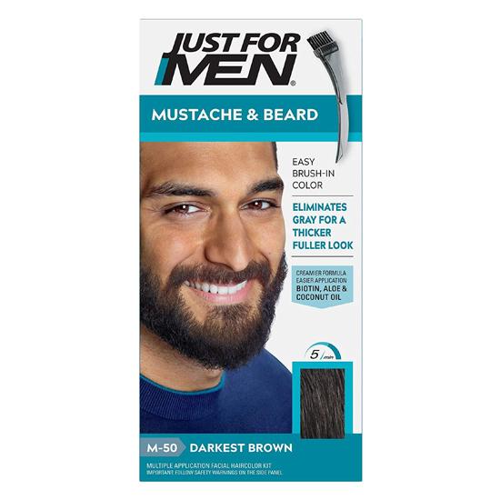 Just For Men Brush-In Color Gel Moustache & Beard Gel Darkest Brown M-50