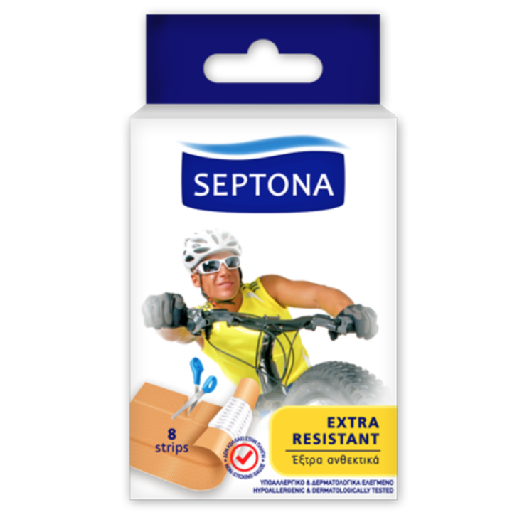 Septona Extra Resistant Plasters showing 8 pieces