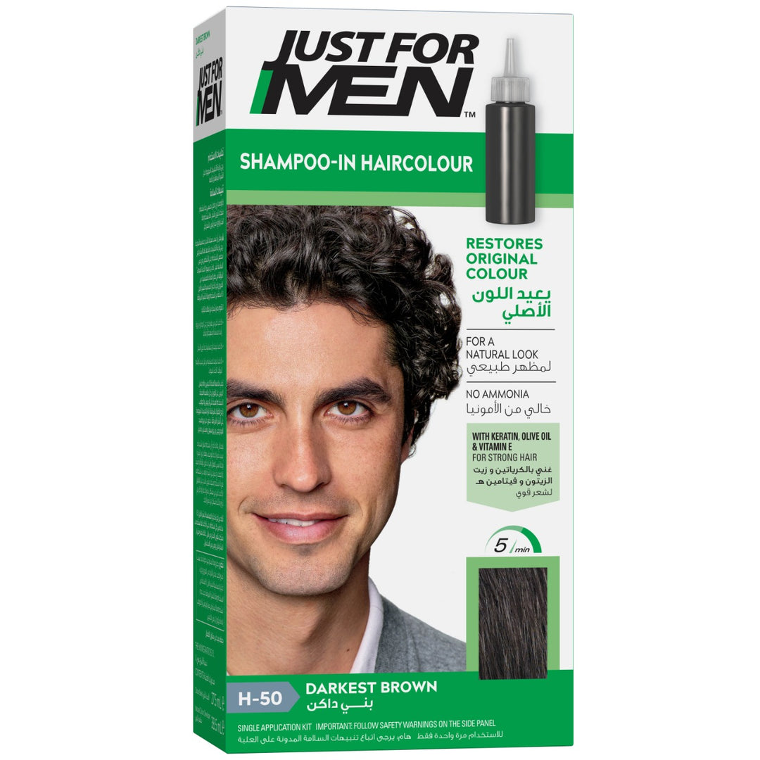 Just For Men Shampoo-in color Darkest Brown H-50