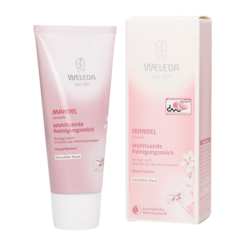 Weleda Almond Soothing Cleansing Lotion 75Ml restores lipid balance and maintains skin’s moisture. Suitable for vegans.. ihealth uae