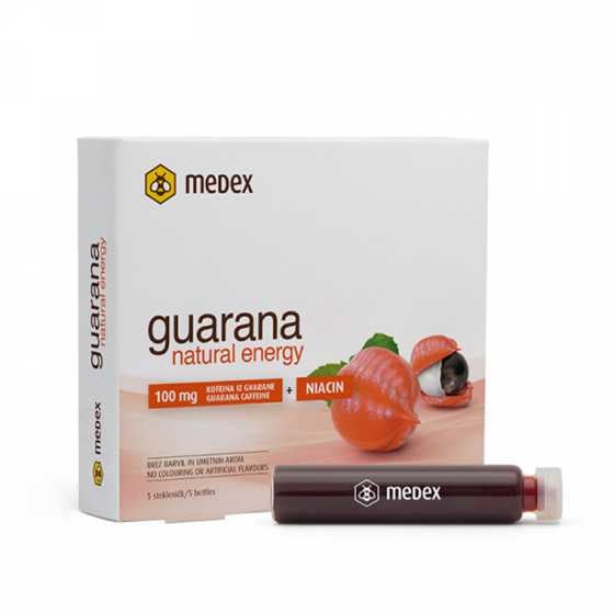 Medex Guarana Natural Energy bottles 5X9ML