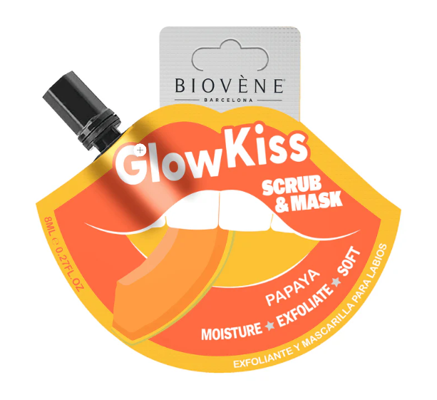 Biovene Glow Kiss Papaya Lip Scrub Mask 8Ml