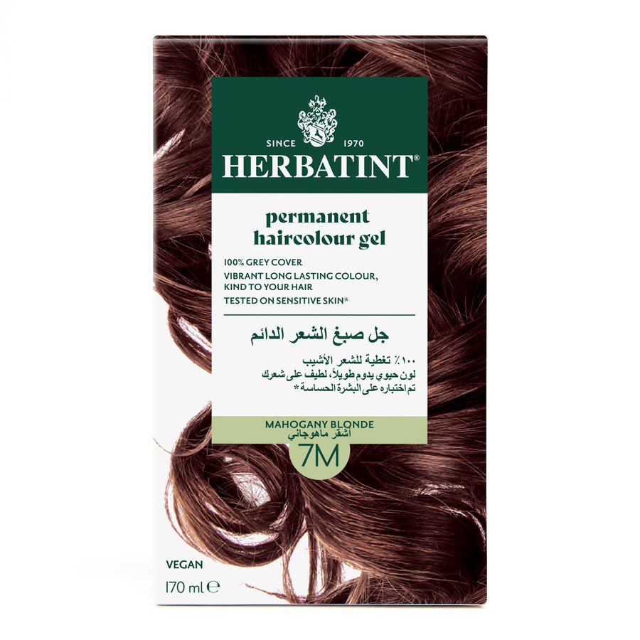 Permanent haircolour gel 7M Mahogany Blonde Front