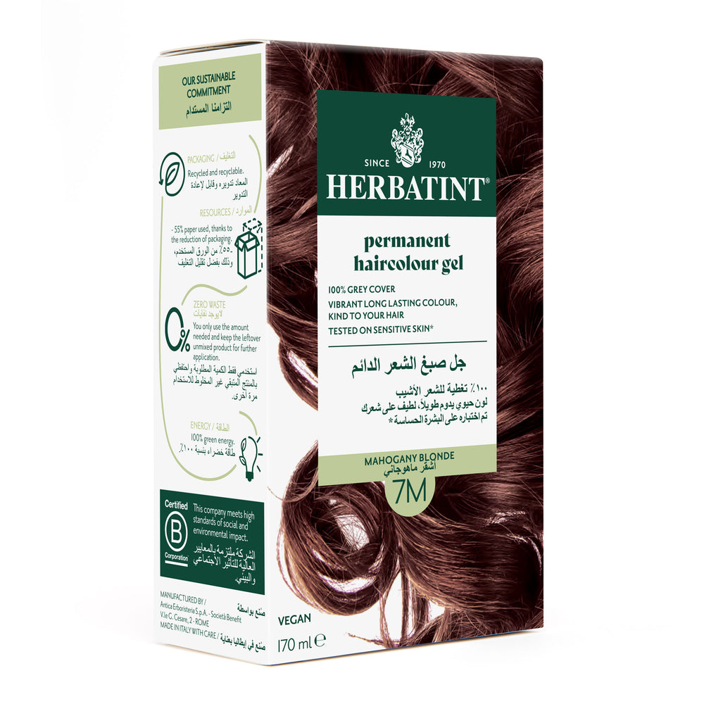 Permanent haircolour gel 7M Mahogany Blonde