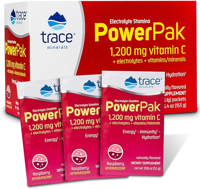 Trace Minerals Electrolyte Power Raspberry 147g 30's