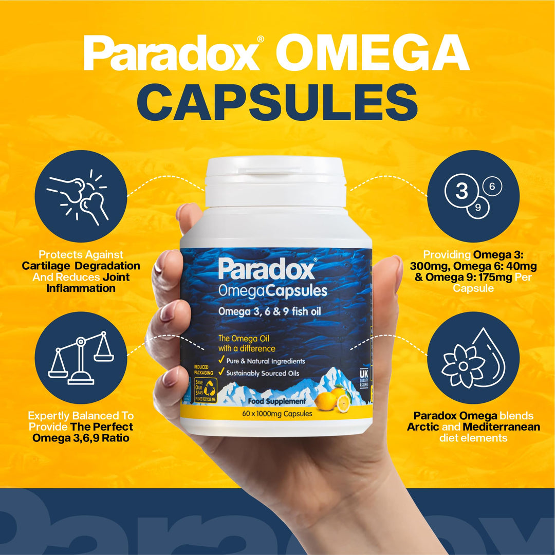 Paradox Omega 1000 mg 3, 6, 9 &amp; Vitamin D3 30 Kapseln