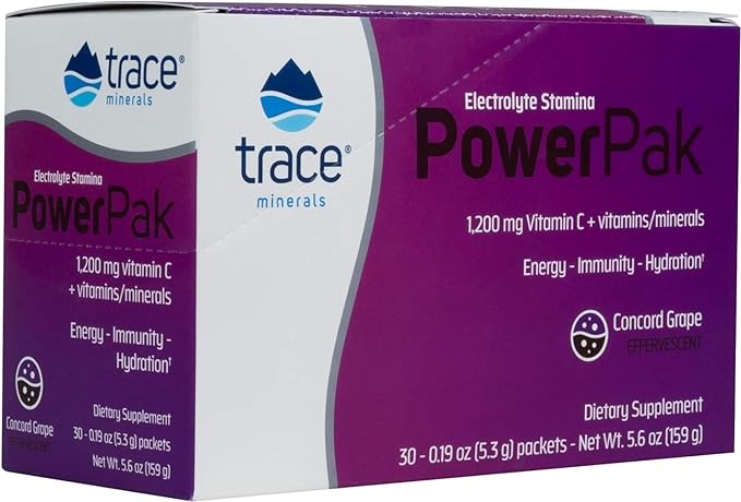 Trace Minerals Electrolyte Power Pak Concorde Grape 174g 30's