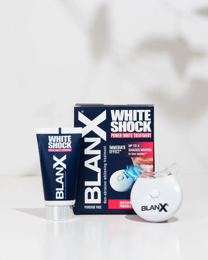 Зубная паста BlanX White Shock 50 мл + LED Bite
