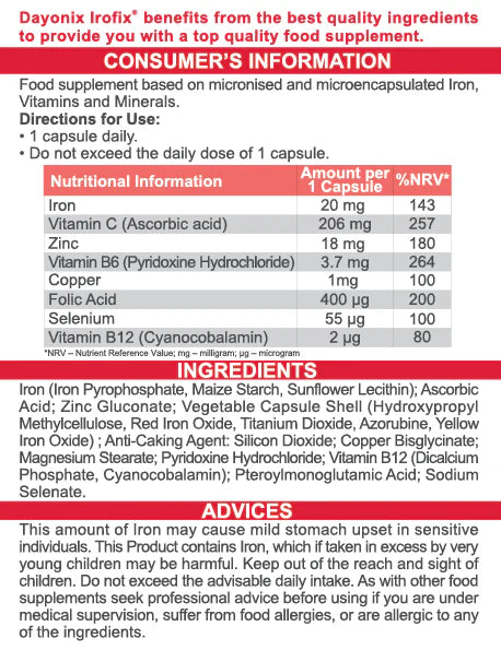 Dayonix Irofix Capsules 30'S