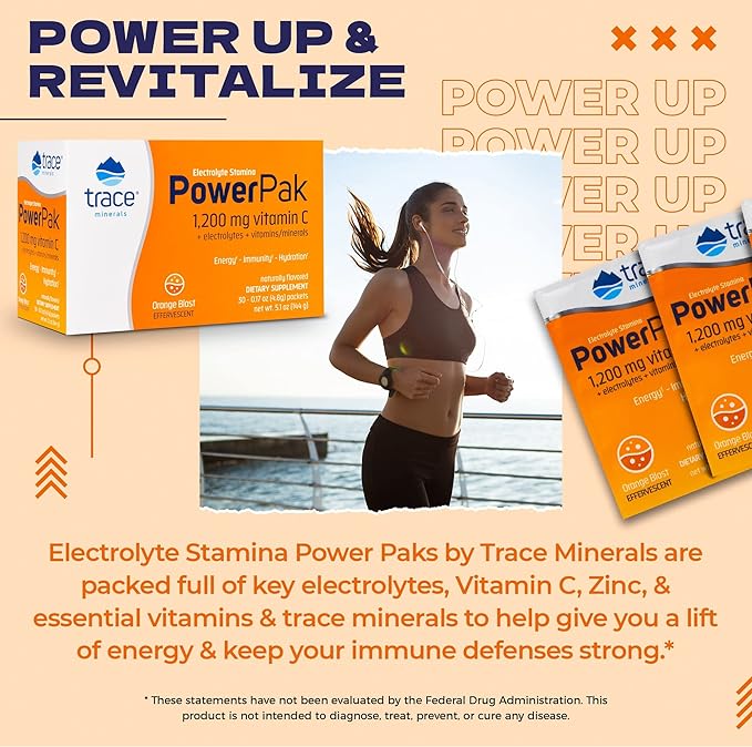 Trace Minerals Electrolyte Power Pak Orange Blast 147 г 30 шт.