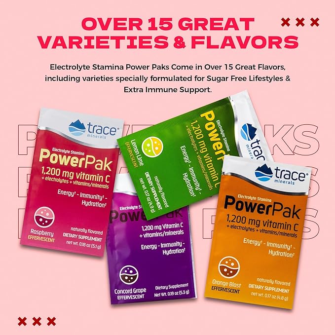 Trace Minerals Electrolyte Power Pak Смешанные ягоды 210 г 30 шт.