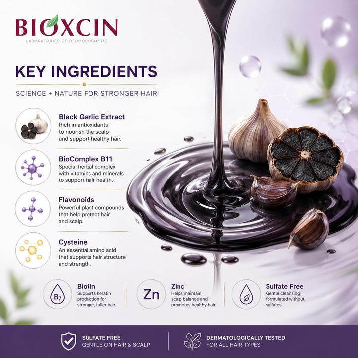 Bioxcin Black Garlic Shampoo Benefits