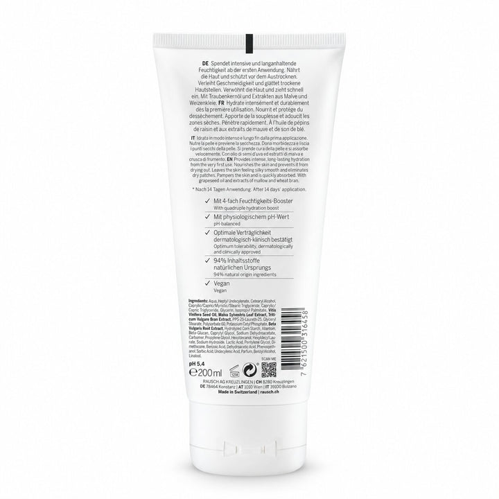 Rausch Hydration Body Lotion with Mallow – 48-Hour Quadruple Moisture Boost for Dry Skin (200ml)