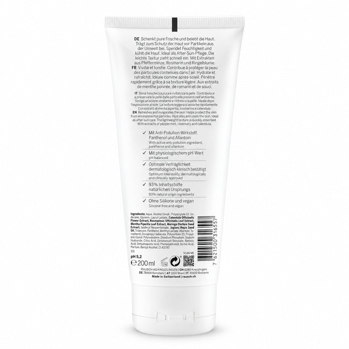 Rausch Fresh Body Lotion with Mint – Cooling & Anti-Pollution Moisturizer for Normal Skin (200ml)