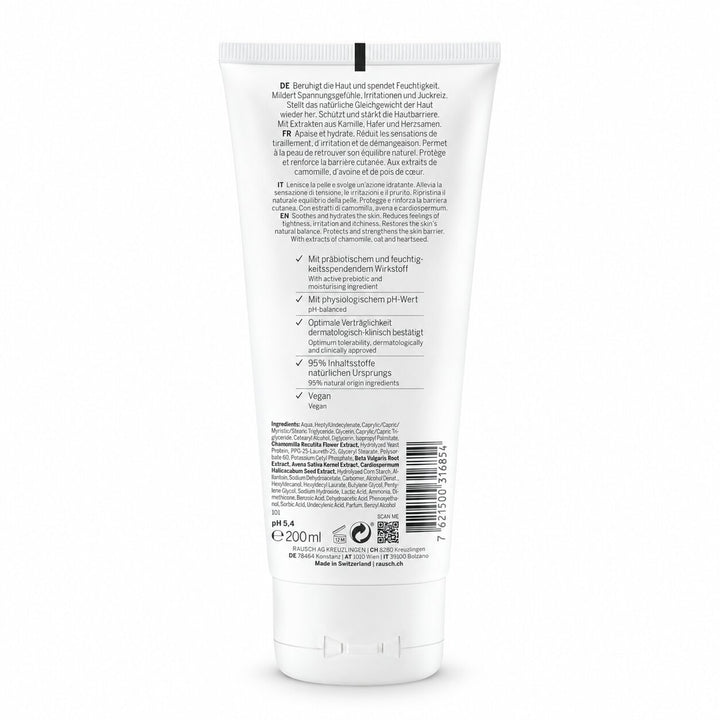 Rausch Sensitive Body Lotion with Chamomile – Prebiotic Soothing Care for Very Dry & Sensitive Skin (200ml)