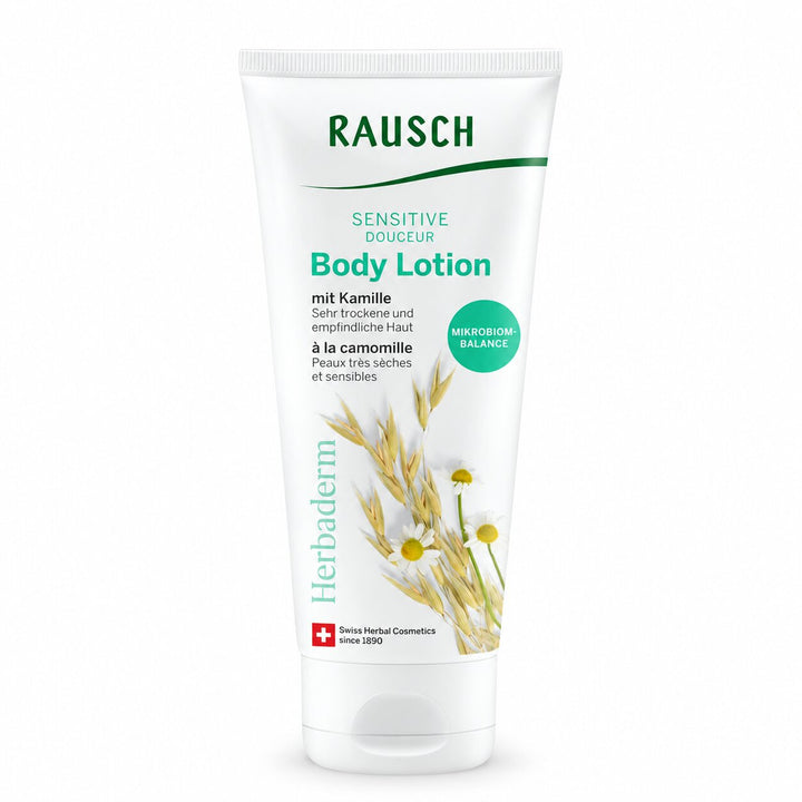 Rausch Sensitive Body Lotion with Chamomile for very dry and sensitive skin - Swiss prebiotic moisturizer at iHealth UAE