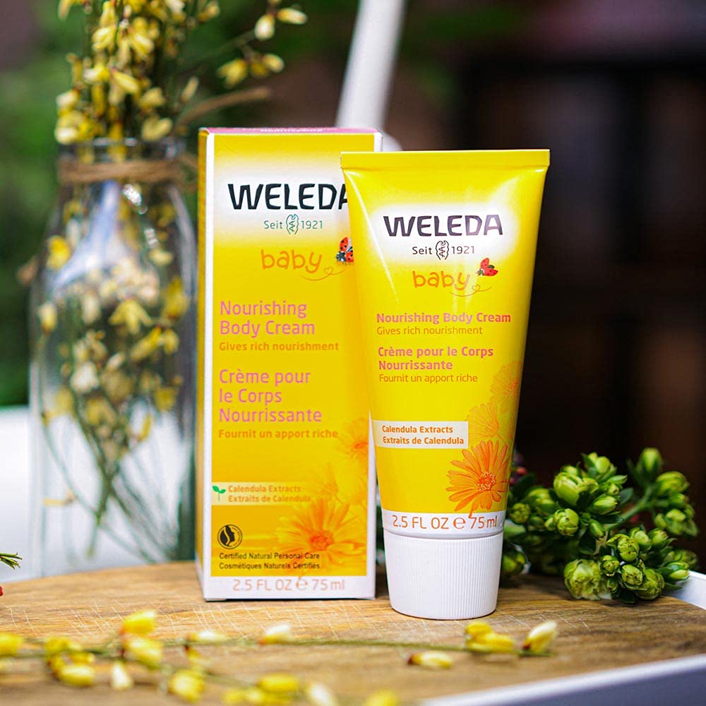 Canna per il corpo idratante per la calendula del bambino Weleda 75ml