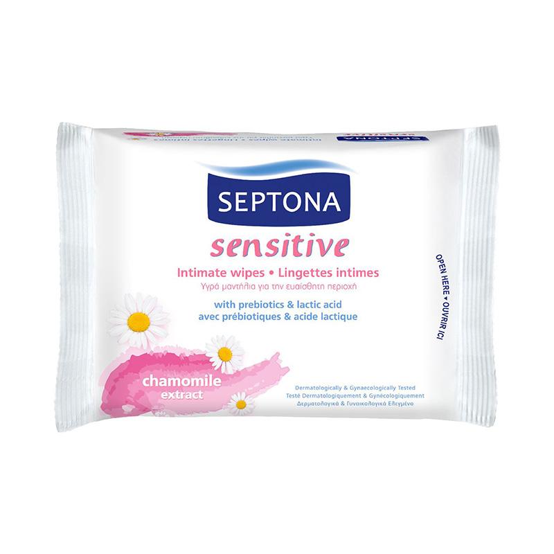 Septona Intimate Wipes W/cham. 15's