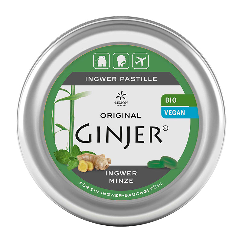Original Ginjer Organic Pastille Mint 34 Pastilles
