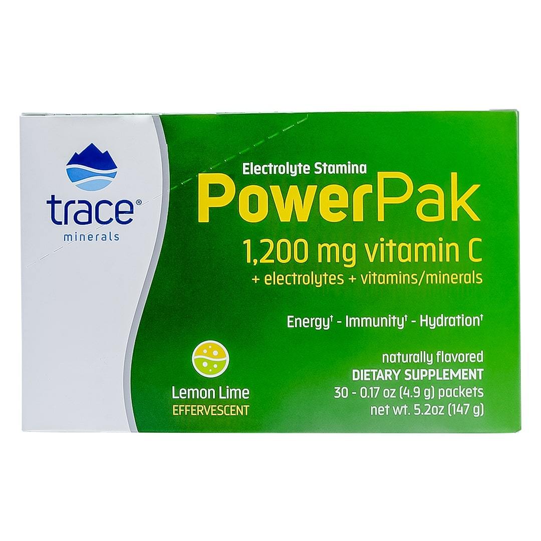 Trace Minerals Electrolyte Power Pak Lemon Lime 147g 30's