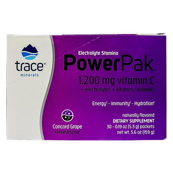 Trace Minerals Electrolyte Power Pak Concorde Grape 174g 30er Jahre