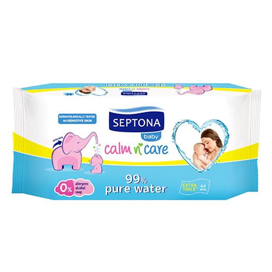 Septona Baby Wipes 99% Pure Water 64 Wipes