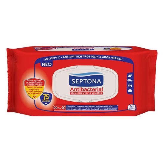 Антибактериальные салфетки Septona 75% этанол 60 салфеток 