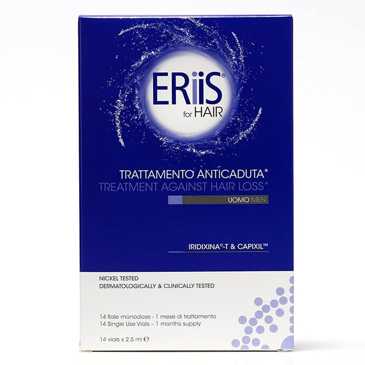 Trattamento per la perdita anti -capelli Eriis per uomini - (14 ampoule x 2,5 ml)