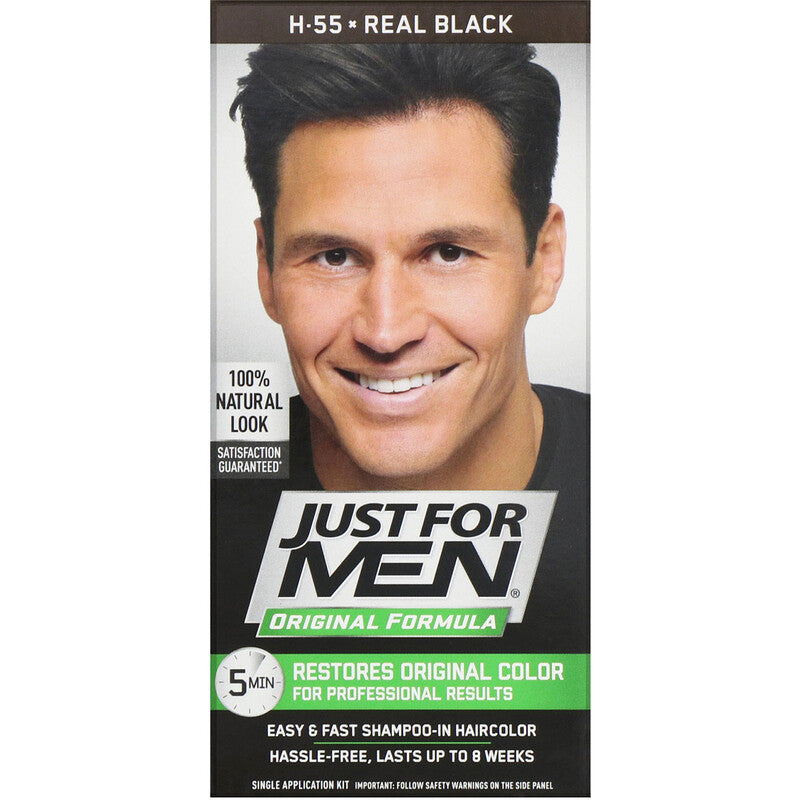 Just For Men Shampoo-in color, Real Black H-55