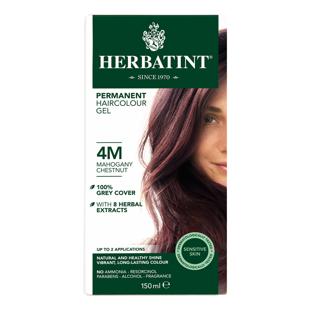Herbatint, gel permanente di capelli, 4M, castagno in mogano 135ml