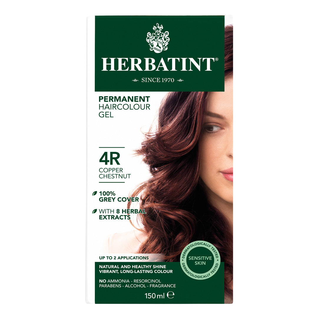 Herbatint, Стойкая гель-краска для волос, 4R, медный каштан, 135 мл 