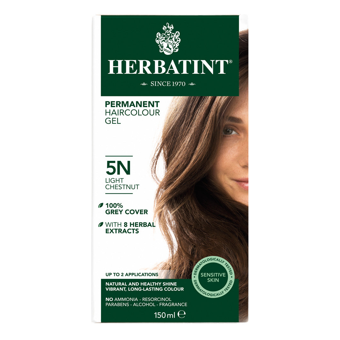 Herbatint, gel permanente di capelli, 5N, castagno leggero 135ml