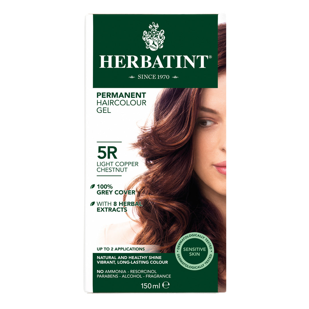 Herbatint, gel permanente di capelli, Castano di rame leggero 5R 135ml