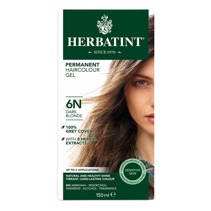 Herbatint, Permanent Haircolor Gel, 6N, Dark Blonde 135ML