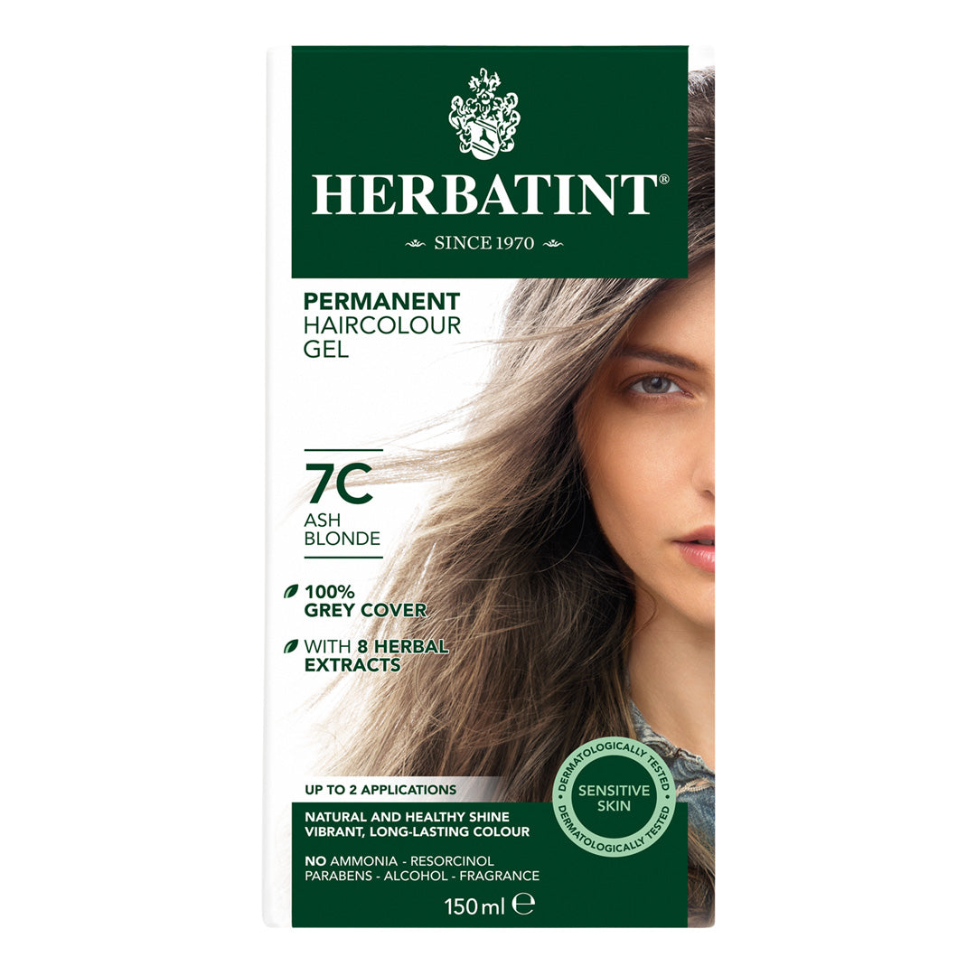 Herbatint, Стойкая гель-краска для волос, 7C, пепельный блонд, 135 мл 