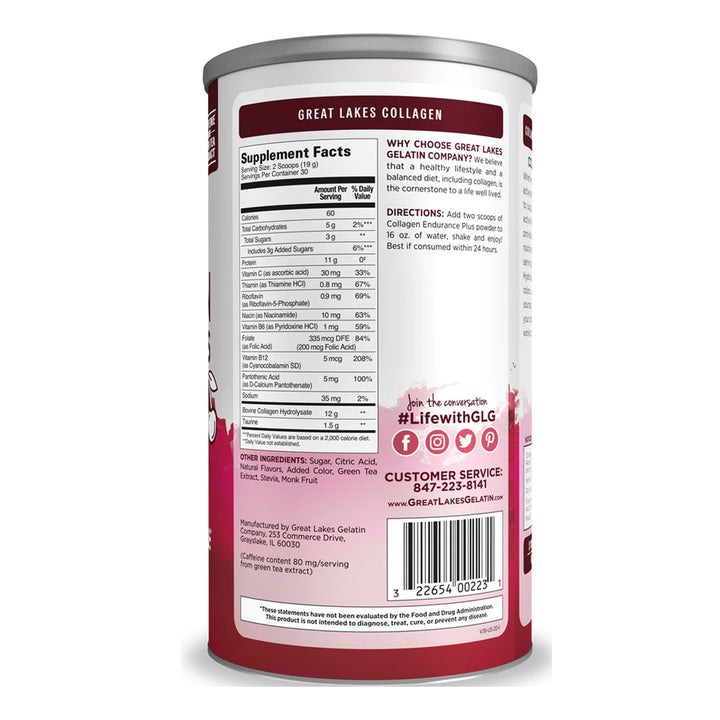 Lakes Great Lakes Collagen Inturance Plus Black Cherry Floved 568g
