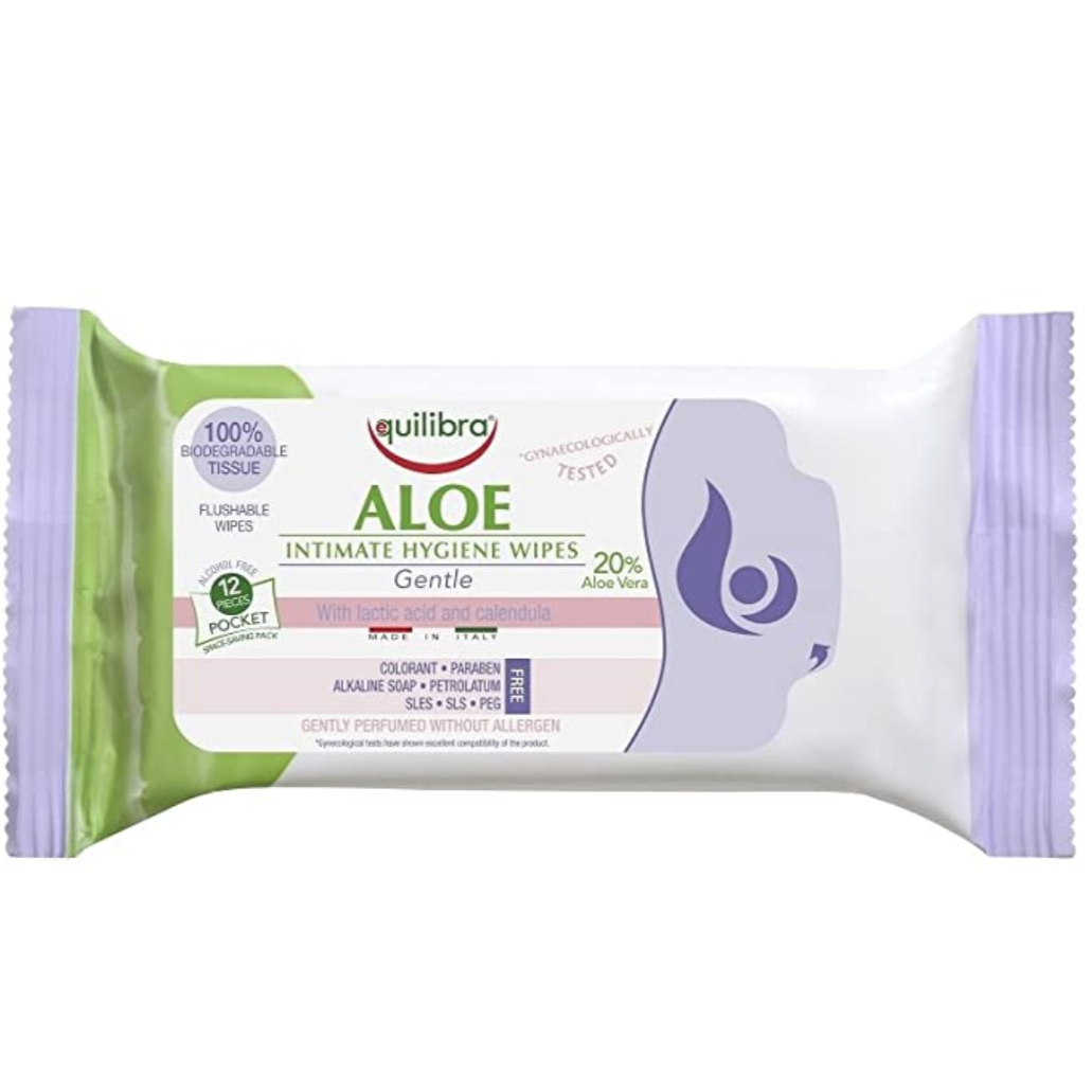 Equilibra Aloe Wipes For Personal Hygiene 12Pcs