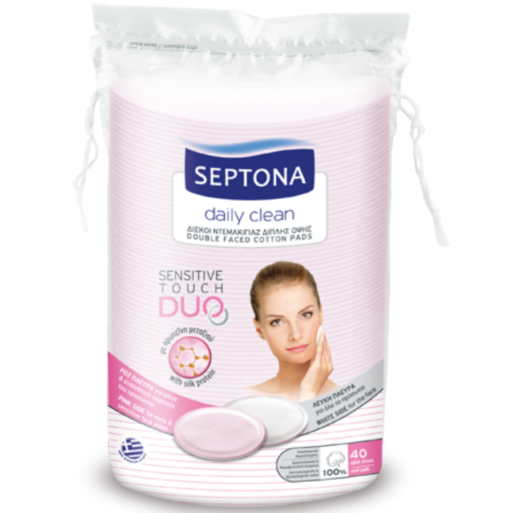 Septona Oval Cotton Pads Senstive Touch 70Pcs