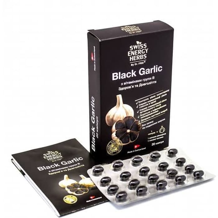 Aglio nero Swiss Energy con vitamine B-Group 20 Capsule