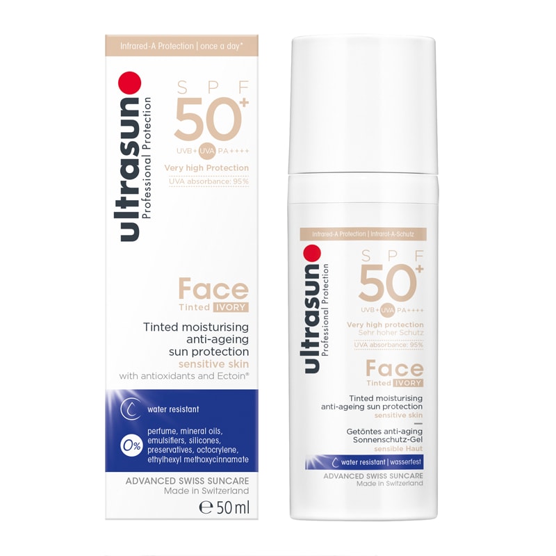 Ultrasun Face Антивозрастной тональный крем цвета слоновой кости SPF 50+ 50 мл