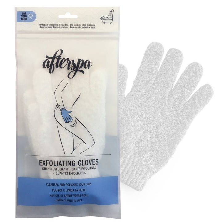 Peeling-Handschuhe nach dem Spa-Bad und der Dusche 