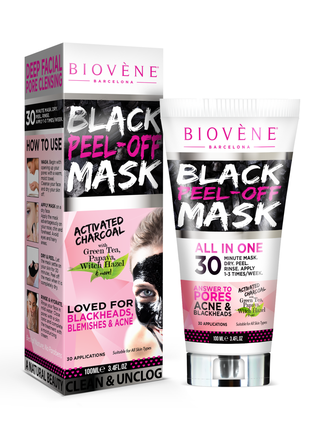 Biovene Black Peel-Off Mask 100Ml
