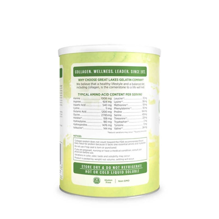 Great Lakes Collagen Hydrolysate Lomen + Lime Flavored 283G