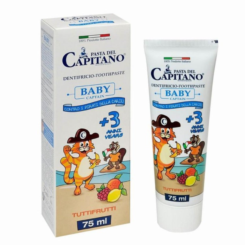 Pasta del capitano dentifricio bambino tutti-frutti+ 3 anni 75 ml