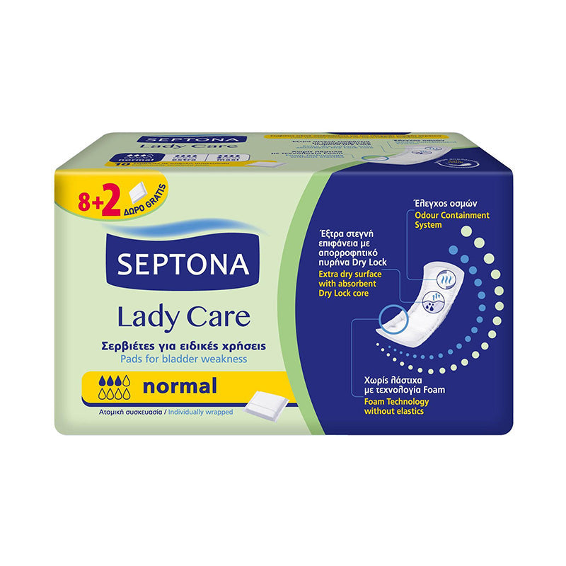 Septona Lady Care 8+2 обычные салфетки 