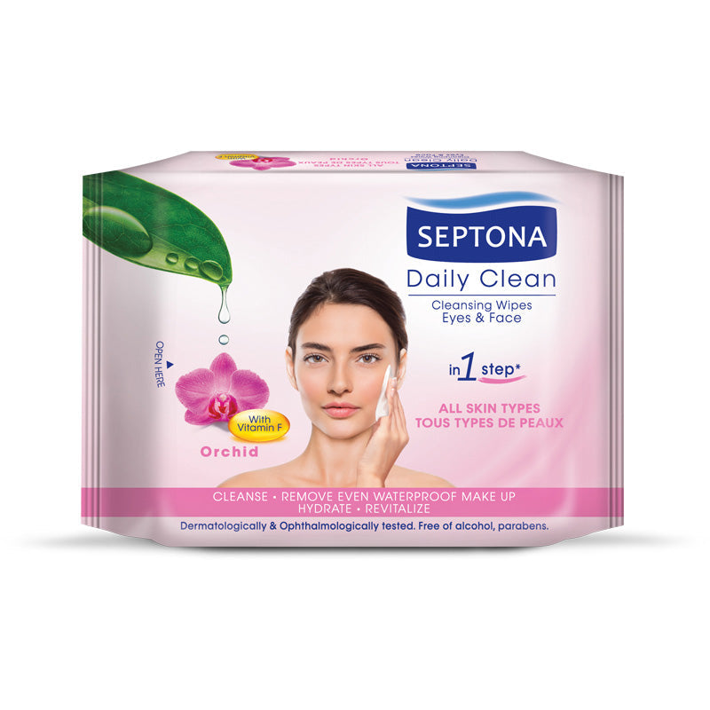 Wipes cosmetica Septona con orchidee e vitamina F 20 salviettine
